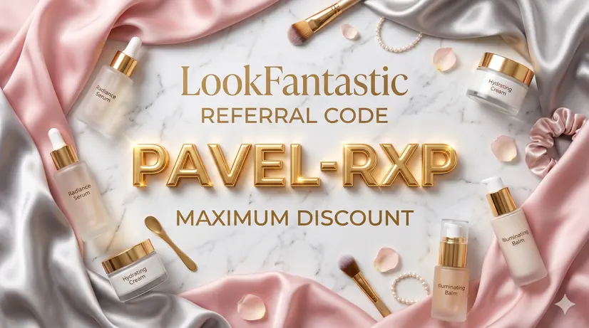 Lookfantastic Referral Code PAVEL-RXP Maximum Discount